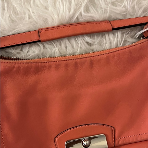 Coach Tangerine Leather Shoulder Bag - Picture 4 of 12
